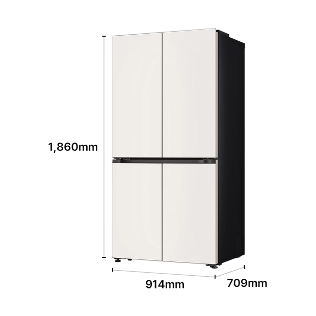LG 디오스 AI 오브제컬렉션 냉장고 Fit & Max 650L 2등급